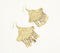 Gold-Toned Textured Chandelier Earrings