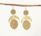 Gold-Toned Textured Brass Dangle Earrings
