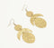 Gold-Toned Textured Brass Dangle Earrings