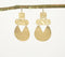 Gold-Toned Textured Brass Pac-Man Dangle Earrings