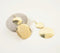 Gold-Toned Textured Dangle Earrings