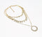 Hammered Gold-Toned Iron Layered Necklace