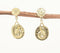 Gold-Toned Textured Drop Earrings