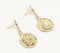 Gold-Toned Textured Drop Earrings