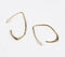 Gold-Toned Recycled Brass Abstract C-Hoop Earrings
