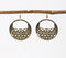 Gold-Toned Metal Floral Dangle Earrings