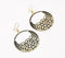 Gold-Toned Metal Floral Dangle Earrings