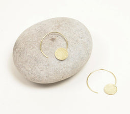 Gold-Toned Textured Metallic C-Hoop Earrings