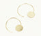 Gold-Toned Textured Metallic C-Hoop Earrings