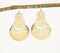 Gold-Toned Textured Brass Statement Dangle Earrings