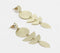 Gold-Toned Textured Geometric Drop Earrings