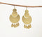 Hammered Gold-Toned Statement Dangle Earrings