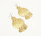 Hammered Gold-Toned Statement Dangle Earrings