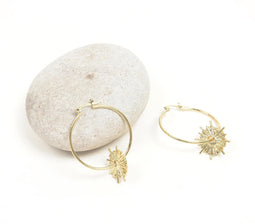 Gold-Toned Metal Hoop Earrings