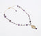 Gold-Toned Recycled Brass & Amethyst Pendant Necklace