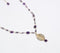 Gold-Toned Recycled Brass & Amethyst Pendant Necklace