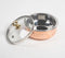 Hammered Copper & Steel rice bowl with glass lid (medium)