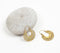 Golden-Toned Metal Motifs Hoop Earrings