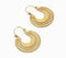 Golden-Toned Metal Motifs Hoop Earrings