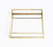 Gold-Toned Stainless Steel & Glass Vanity Tray