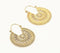 Gold-Toned Wheel-Filigree Hoop Earrings