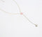 Gold-Toned Recycled Brass & Rose-Quartz Lariat Necklace