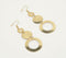 Gold-Toned Textured-Rings Dangle Earrings