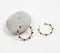 Golden-Toned Iron & Resin Monochrome C Hoop Earrings