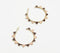 Golden-Toned Iron & Resin Monochrome C Hoop Earrings