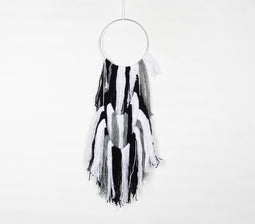 Greyscale Fringed Wall Decor