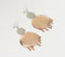 Hammered Brass Dangle Earrings