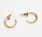Gold-Toned Recycled Brass Crescent C-Hoop Earrings
