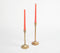 Golden Lacquered Aluminium Candle Holders (Set of 2)