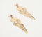 Hammered Brass Geometric Dangle Earrings