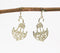 Golden-Toned Umbrella Bow Earrings