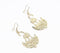 Golden-Toned Umbrella Bow Earrings