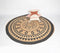 Hand Block Printed Geometric-Floral Spiral Jute Rug