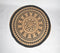 Hand Block Printed Geometric-Floral Spiral Jute Rug