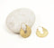 Gold-Toned Studded-Arcs Boho Hoop Earrings
