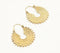 Gold-Toned Studded-Arcs Boho Hoop Earrings