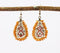 Gold-Toned Metal & Drop-Shaped Beaded Dangle Earrings