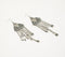 Greyscale Beaded Metallic Dangle Earrings
