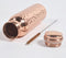 Hand Beaten Copper Water Bottle with Cleaning Brush