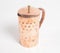 Hammered Honeycomb Patterned Jug with Brass Knob - 1000 ml