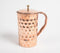 Hammered Honeycomb Patterned Jug with Brass Knob - 1000 ml