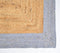 Hand Braided Jute grey Border Rug