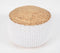 Hand Braided Jute & Daisy White Cotton Pouf