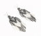 Greyscale Beaded Shoulder-Duster Earrings