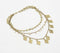 Golden-Toned Metallic Diamond Charms Layered Necklace