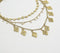 Golden-Toned Metallic Diamond Charms Layered Necklace